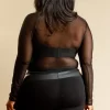 Black Sheer Crop Top - Image 2