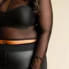Black Sheer Crop Top - Image 4